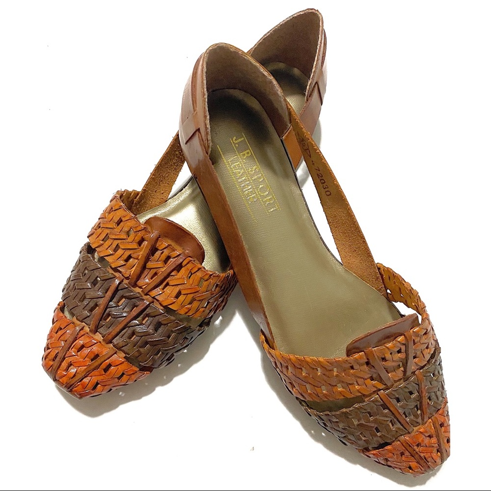 J.B. SPORT Huaraches Woven Low Flat Slips NWOT